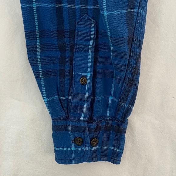 Faded Glory Flannel Button-Down Shirt Blue Plaid Men’s Large - Picture 5 of 8